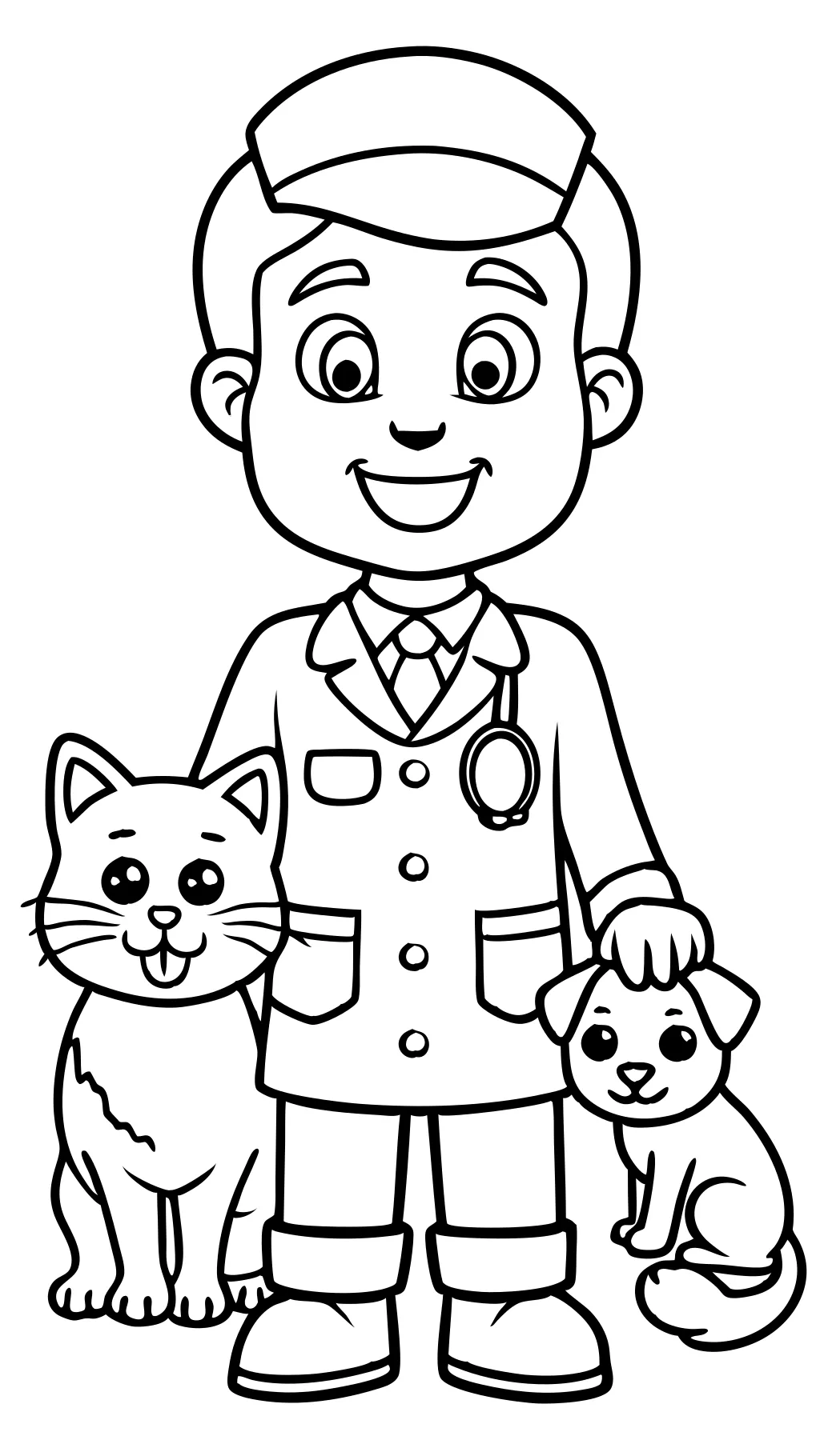 coloring pages of veterinarians